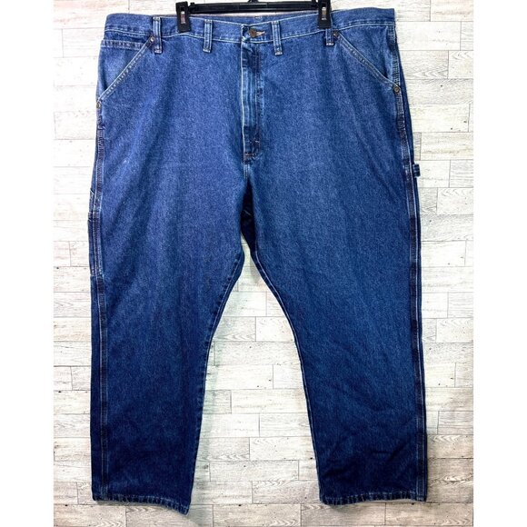 Wrangler Carpenter Jeans  Men's‎ Size 44x29 Denim Relaxed Fit Blue 94KMBDV - Picture 1 of 11